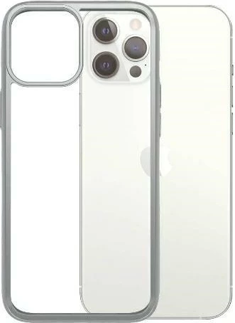 Prozoren in srebrn ovitek za telefon PanzerGlass ClearCase za iPhone 12 Pro Max