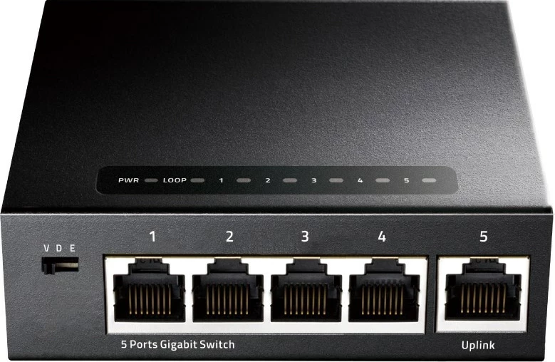 Gigabit Ethernet preklopnik Cudy GS105, 5 vrat, črn