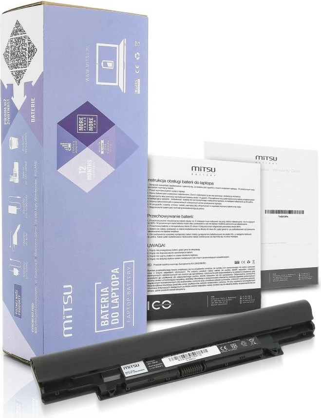 Baterija prenosnika Mitsu za Dell Latitude 3340, 4400 mAh, Li-ion, 6 celic