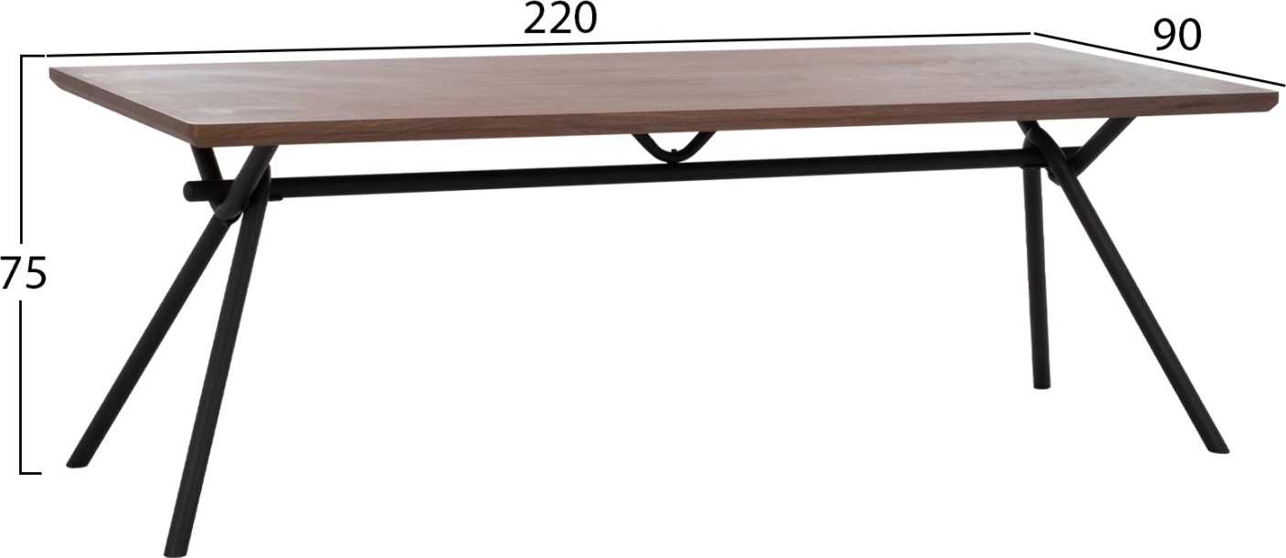 Jedilni set 7 kosov miza MDF orehov les furnir in naslanjači žamet siva FH10638
