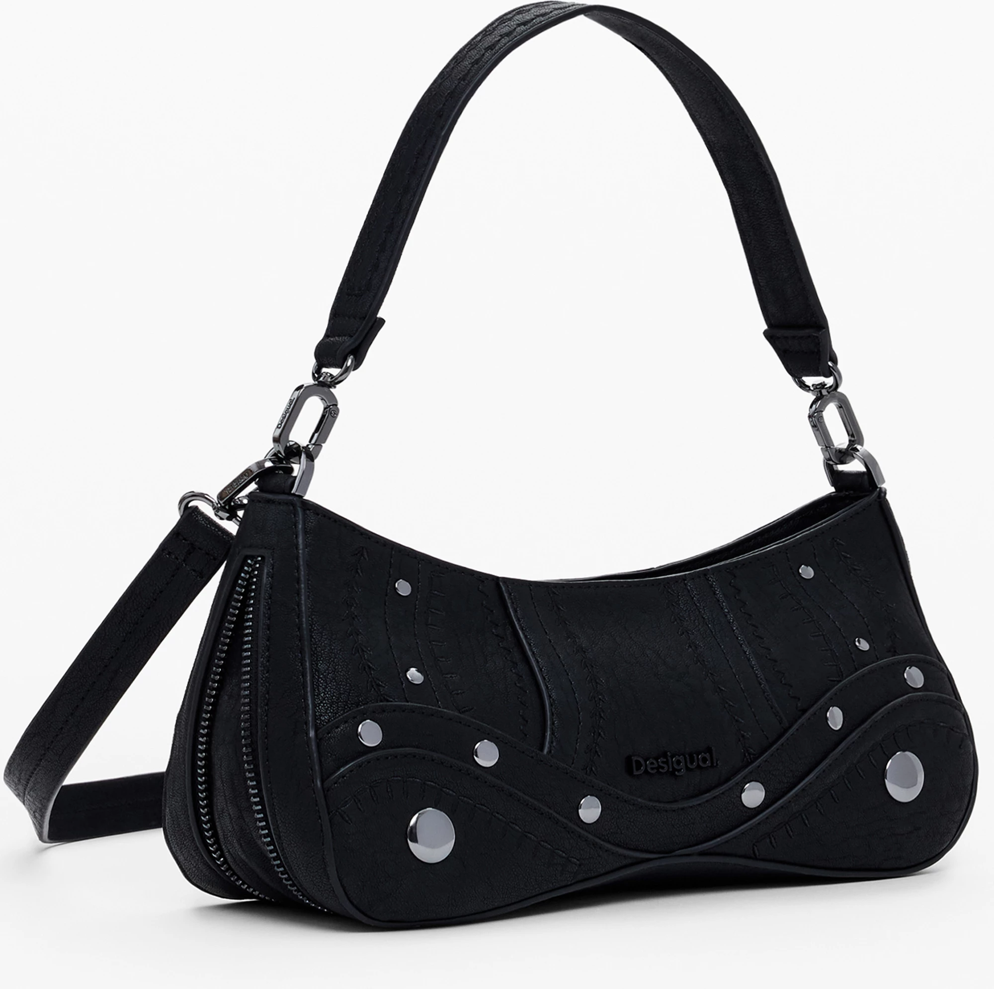 Torba za ženske EMBRO PATCH ALSACIA Desigual, črna