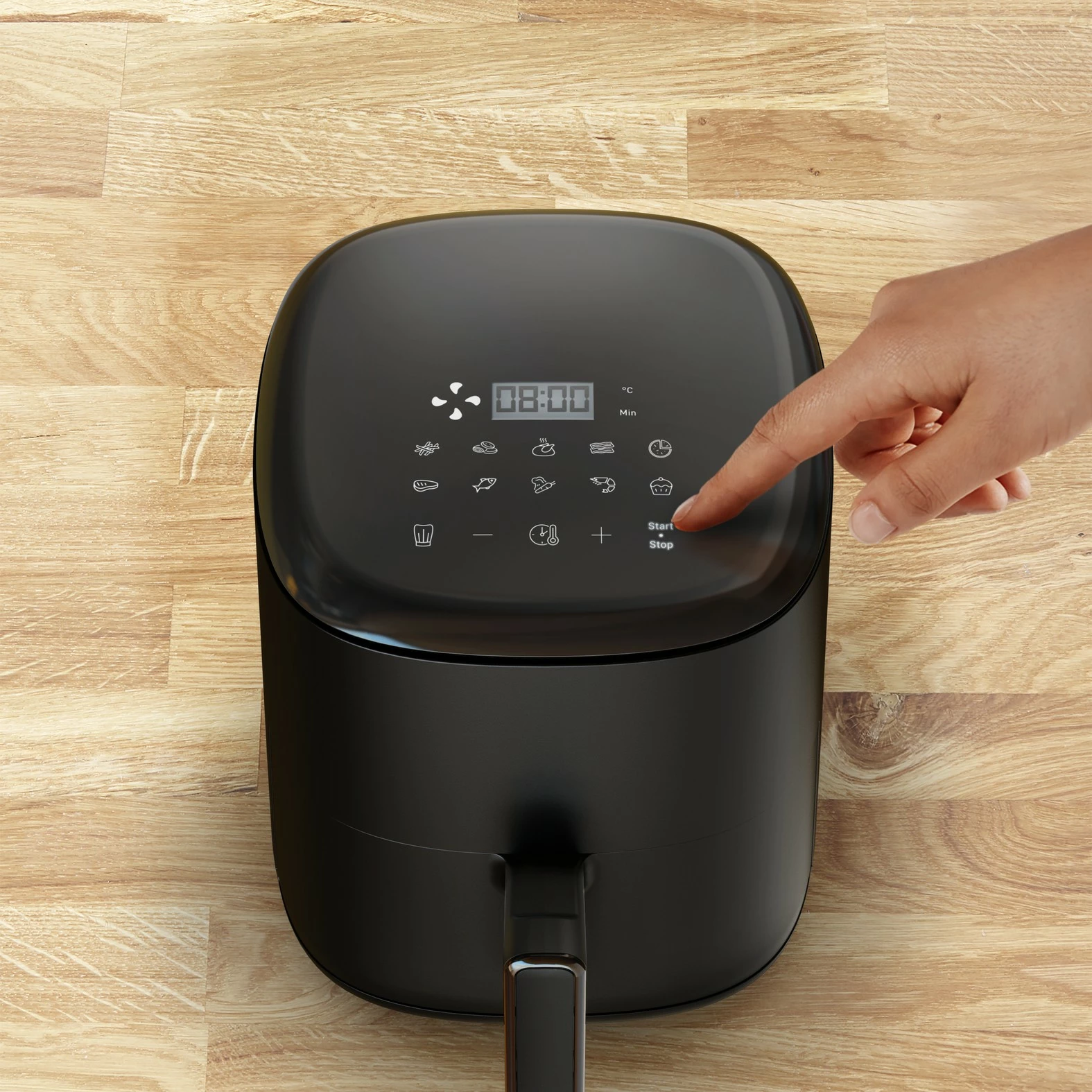 Friteza na vroči zrak Tefal Easy Fry EY145810, 3 L, črna