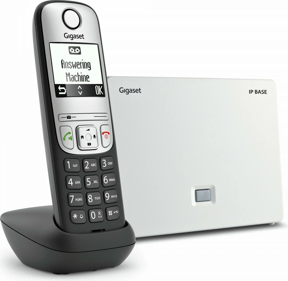 Brezžični VoIP telefon Gigaset A690A IP Base, črn/bel, z osnovno postajo