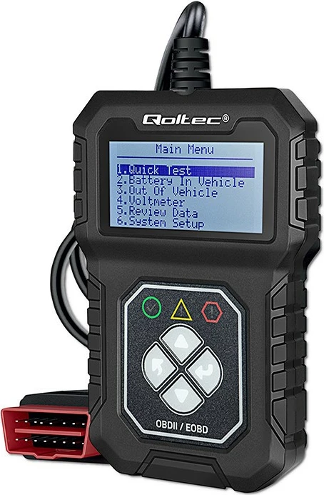 Diagnostični tester OBDII/EOBD, 8V-25V, črn Qoltec ProLine 50684