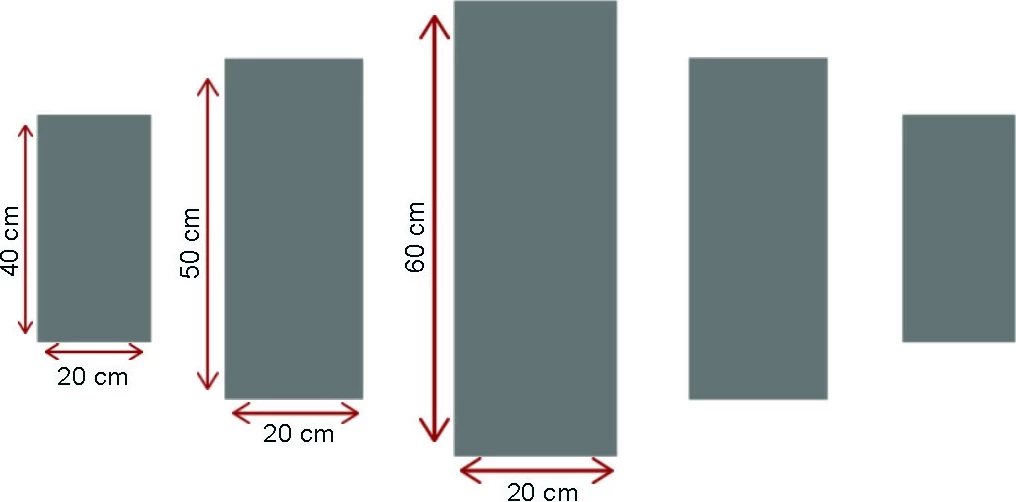 Dekorativna slika iz MDF, 5-delni set, Wallity 5PMDF-16