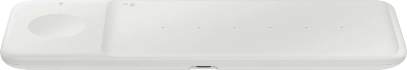 Brezžični polnilec Trio, Samsung, USB, bel