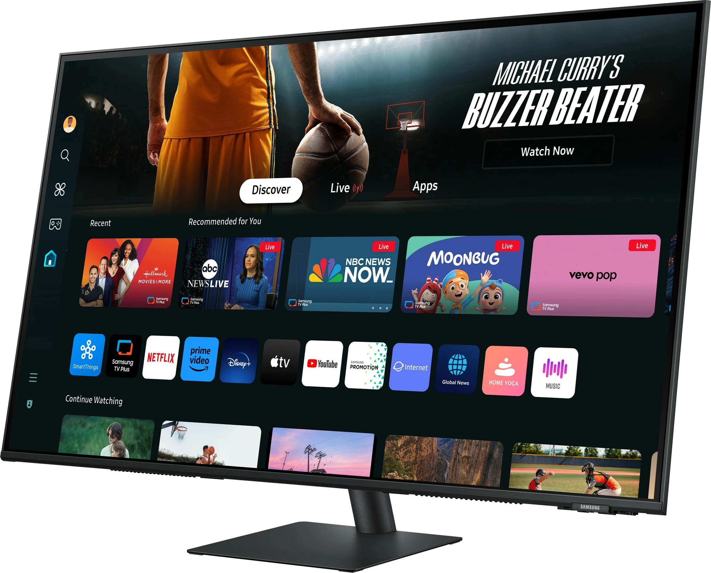 Monitor 43", 4K Ultra HD, LCD, črn Samsung M70D