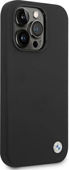 Ovitek za telefon iPhone 14 Pro Max 6,7", silikonski, črn BMW BMHCP14XSILBK