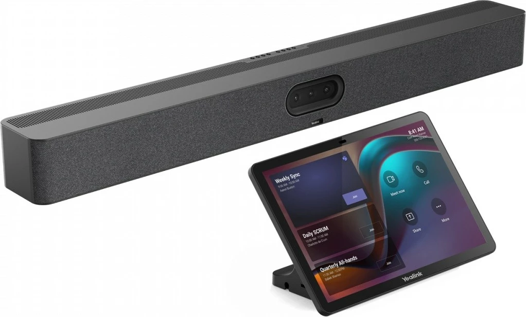 Videokonferenčni trak s CTP25, UHD 4K, 8× optični zoom, črn, paket — Yealink MeetingBar A50-031 (1206707)