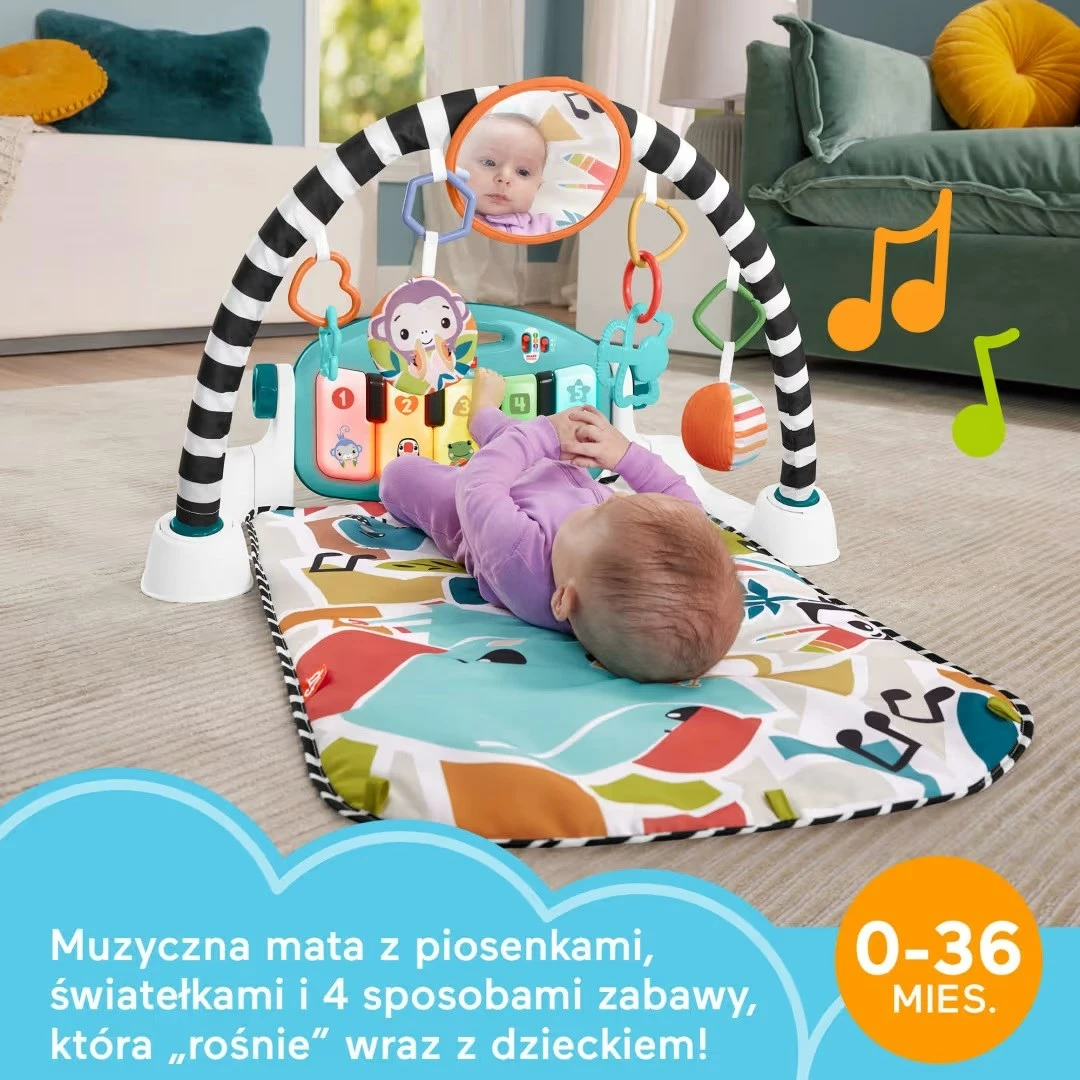 Izobraževalna preproga z klavirjem Mattel Fisher-Price HWY57, večbarvna