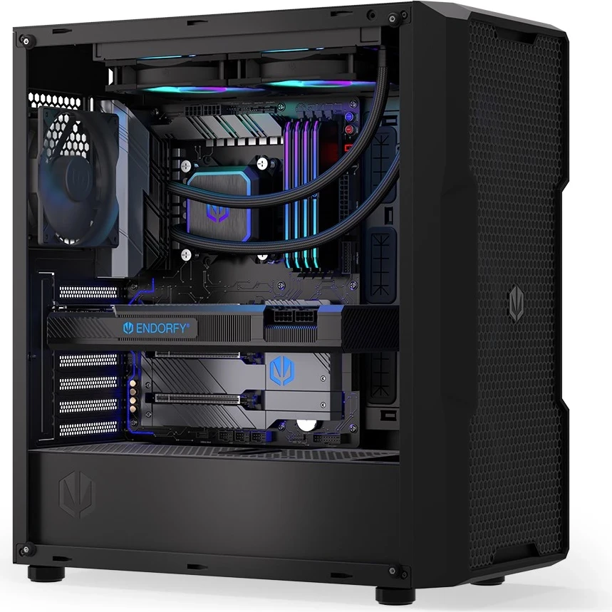 Hladilnik z vodnim hlajenjem za procesor ENDORFY Navis F240 ARGB, 24 cm, črn