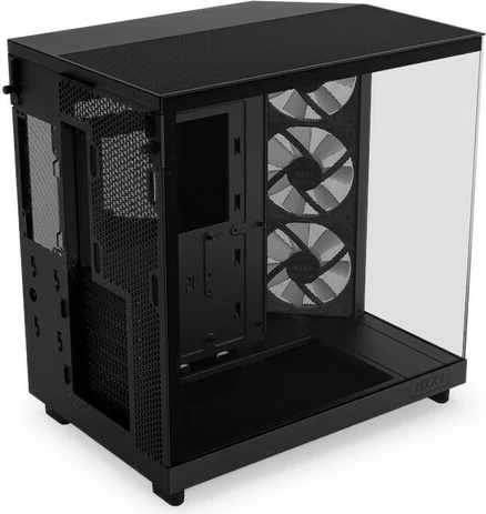 Računalniško ohišje NZXT H6 Flow RGB, Midi Tower, ARGB, kaljeno steklo, črno