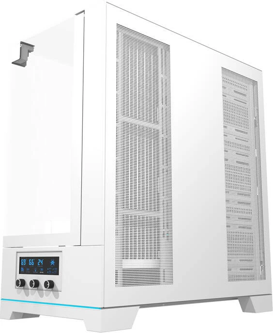 Ohišje Darkflash DY450, ATX Mid Tower, brez ventilatorjev, kaljeno steklo, belo