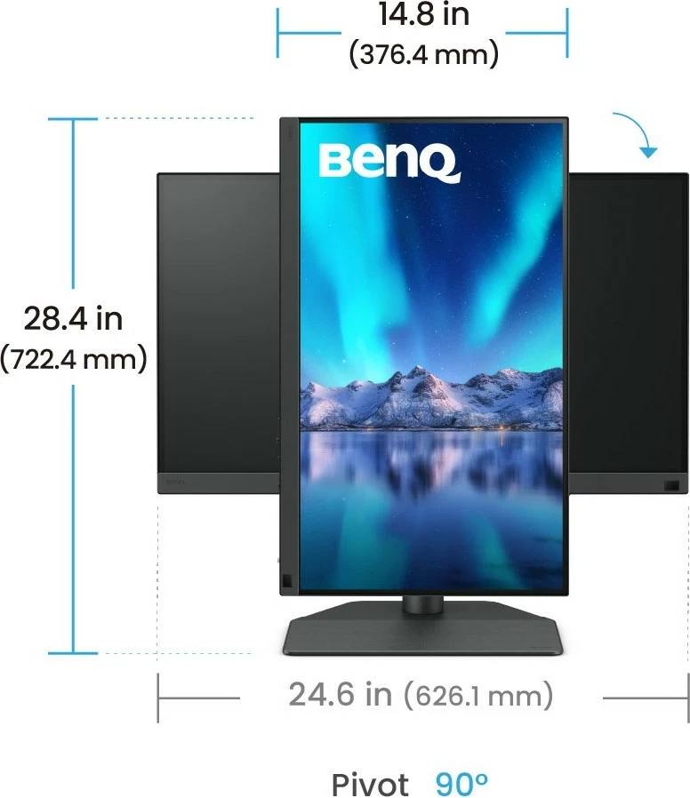 Monitor 24,1" z visoko ločljivostjo WQXGA BenQ SW242Q, LED, črn