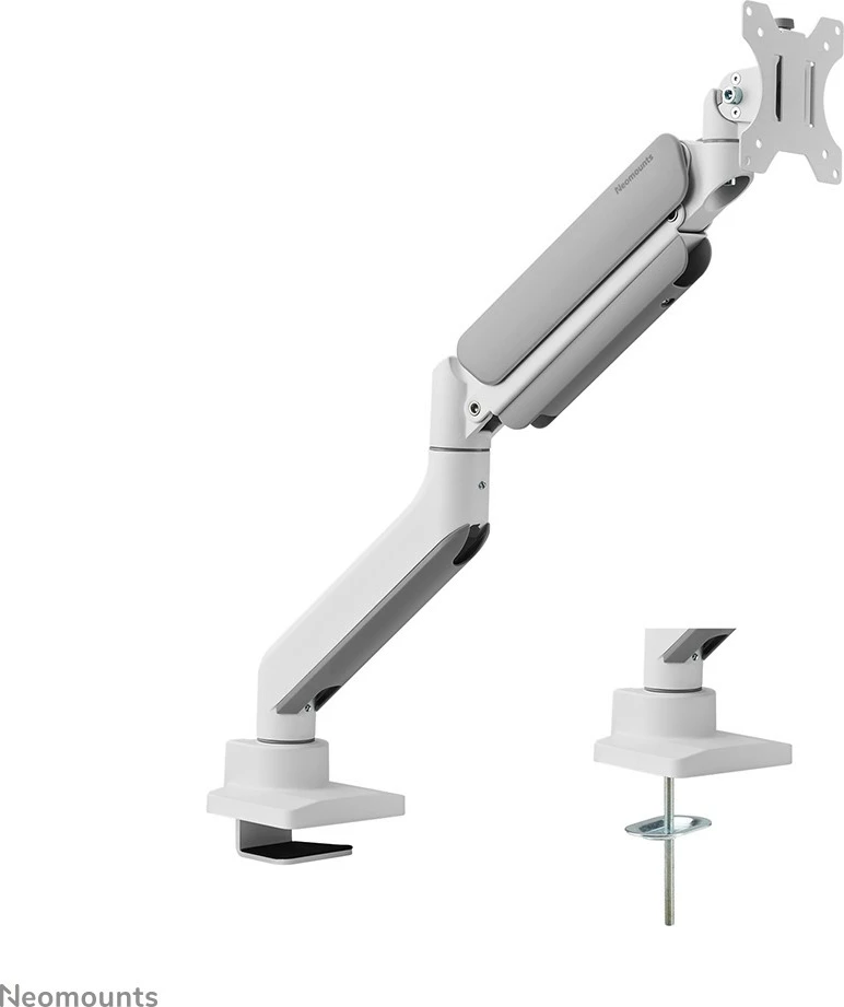 Nosilec za ultra širok ukrivljen zaslon Neomounts DS70PLUS-450WH1, Clamp/Grommet, 18 kg, 43,2 cm (17"), 124,5 cm (49"), 100 x 100 mm, bel