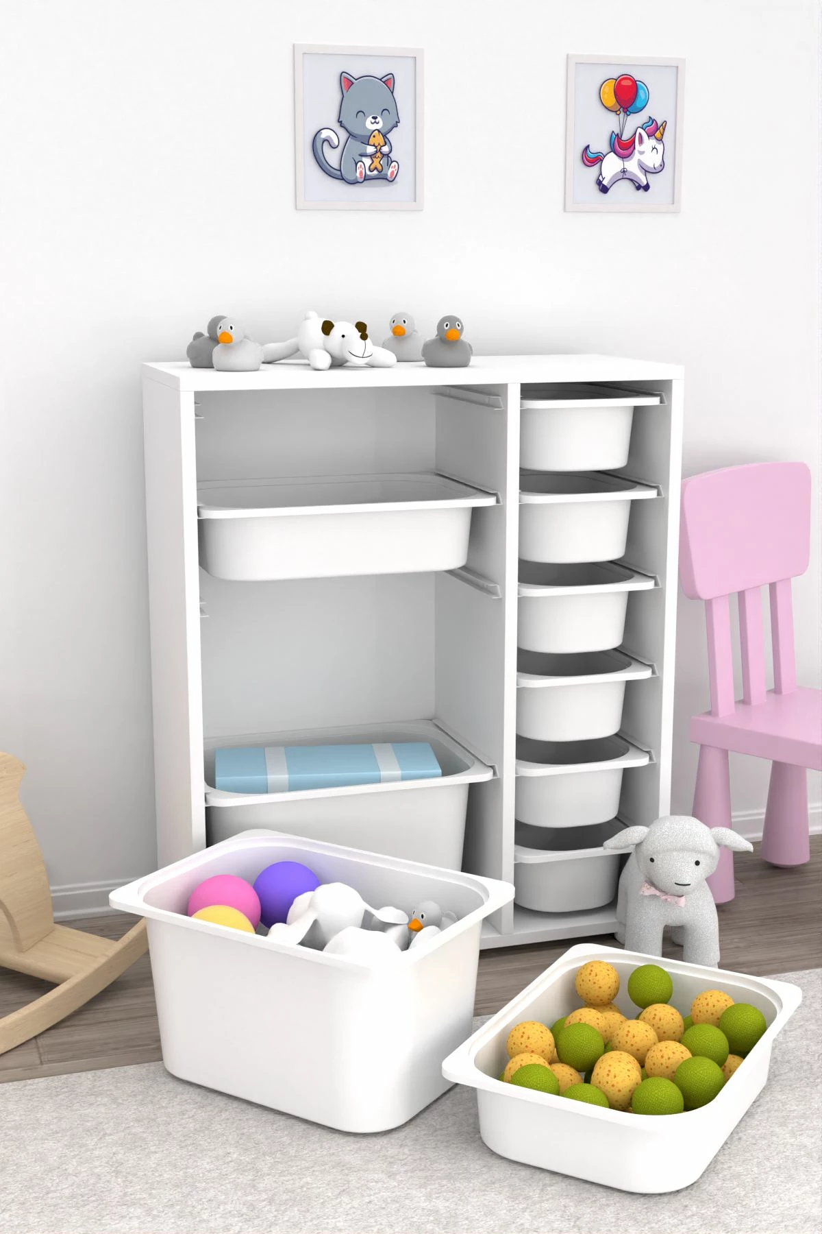 Večnamenska omara Hanah Home Zen 2D2K6U, bela