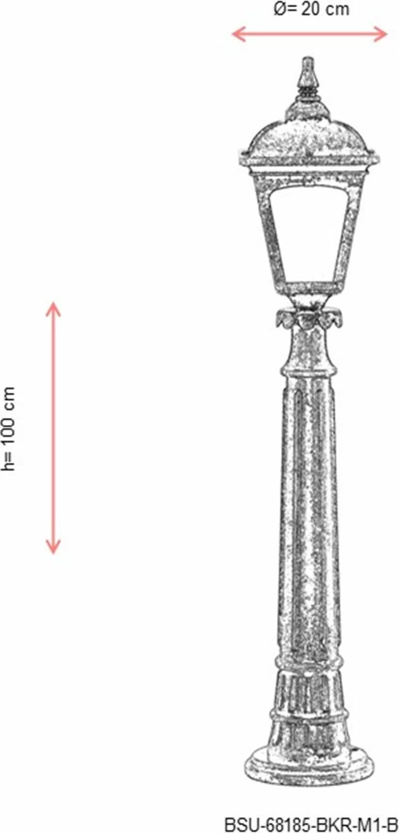 Zunanja stoječa svetilka Opviq BSU-68185-BKR-M1-B, rjava