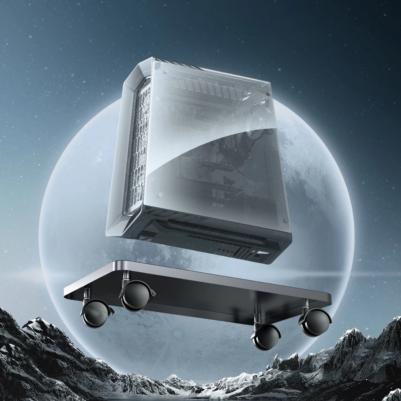 Računalniško ohišje z kolesi Orico CPB6, črno