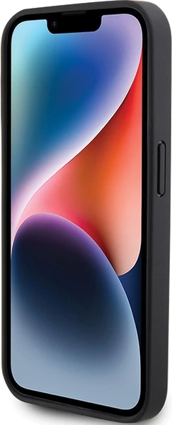Ovitek iz gladkega usnja MagSafe, Mercedes, za iPhone 15 Pro, črn
