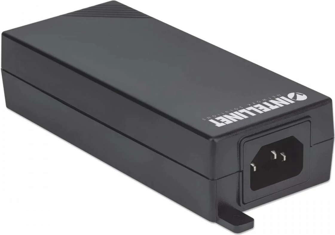 PoE+ napajalnik Intellinet 561518, 30 W, 2x Gigabit RJ45, črn
