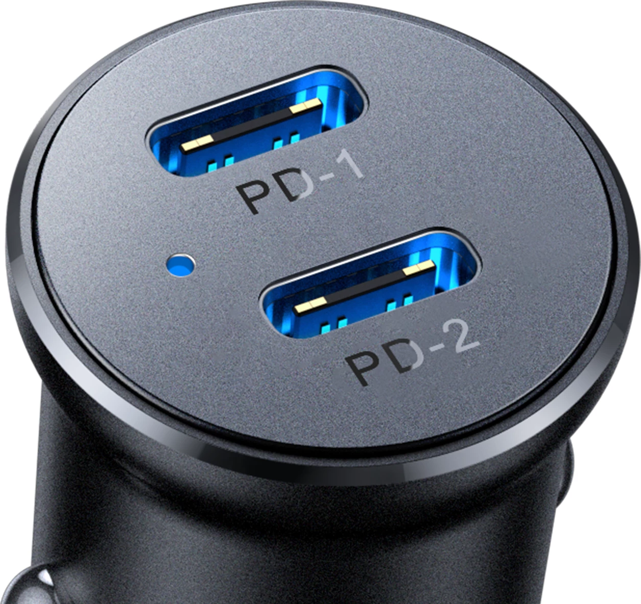 Avto polnilec, Joyroom JR-CCN06, 2x USB-C, 30W, kovina, črn