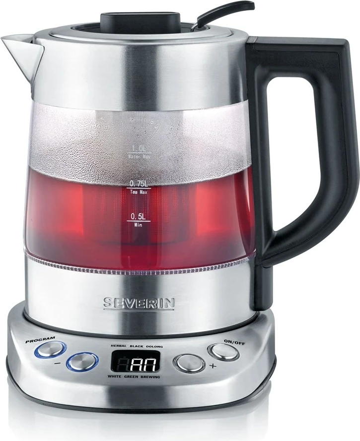 Električni grelnik vode 1 L, 2200 W, inox, prozorno steklo Severin WK 3473