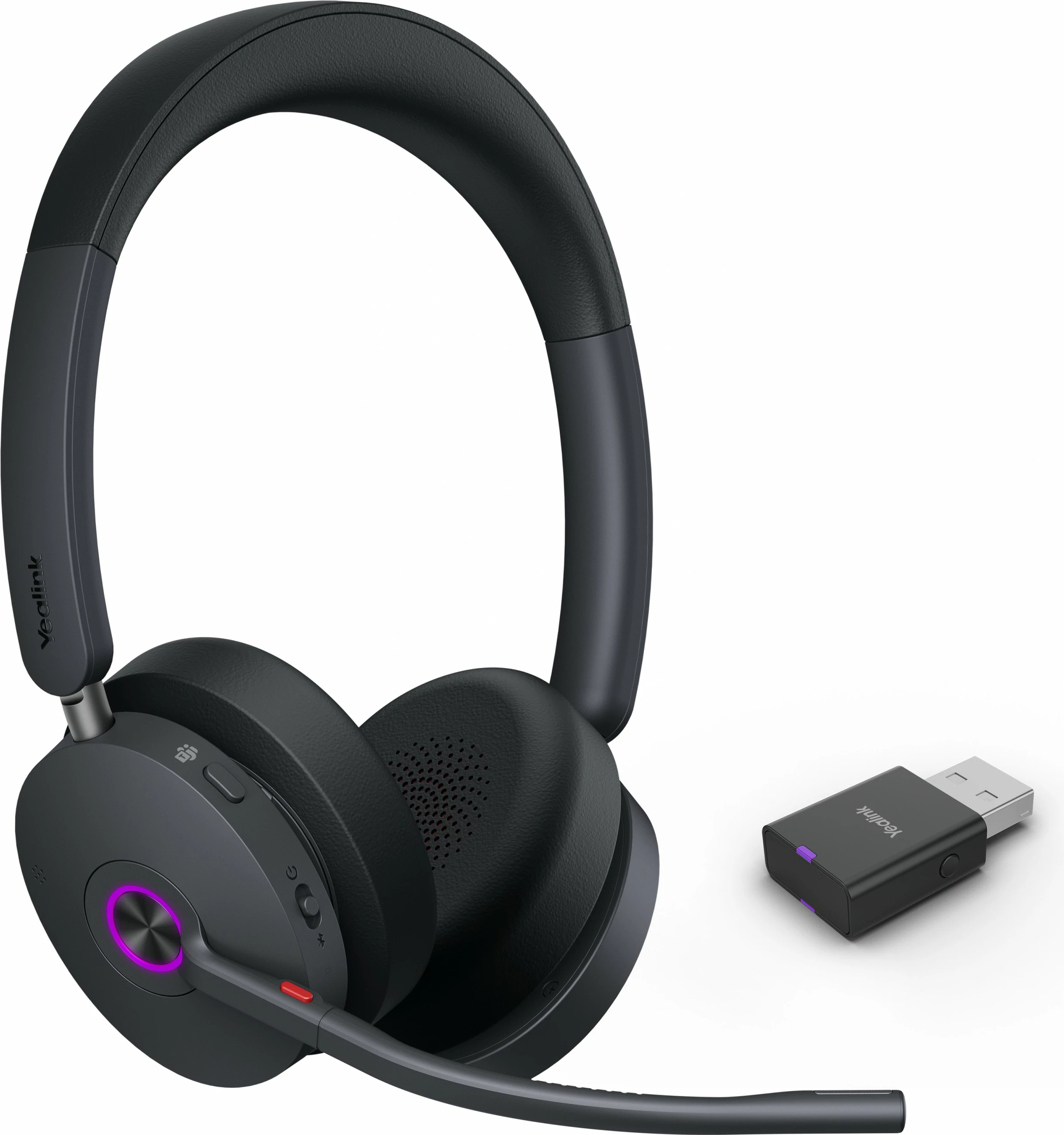 Brezžične slušalke z mikrofonom Yealink WH68 Hybrid Teams, črne