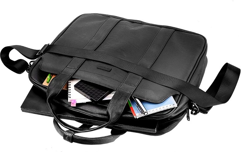 Torba za prenosnik Tracer LT1, 16-palčni, ekološko usnje, črna