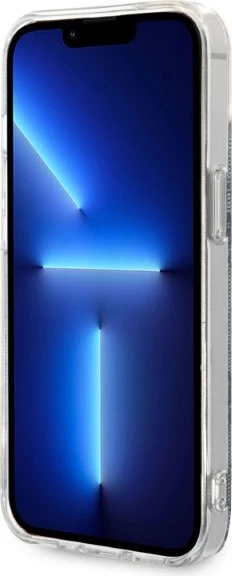 Ovitek za telefon in brezžični polnilec iPhone 14, 6.1" Guess GUBPP14SH4EACSB, 4G Print, MagSafe, moder