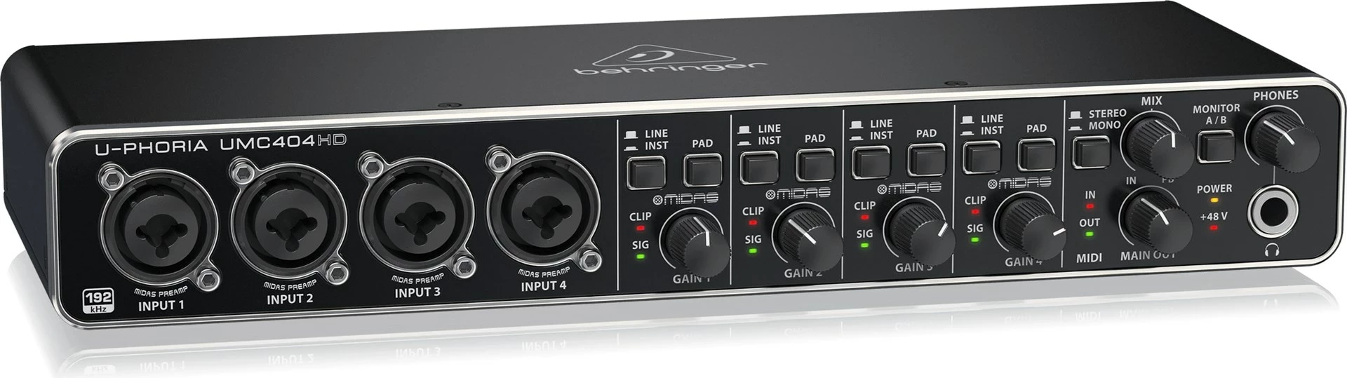 Audio vmesnik Behringer UMC404HD, črn