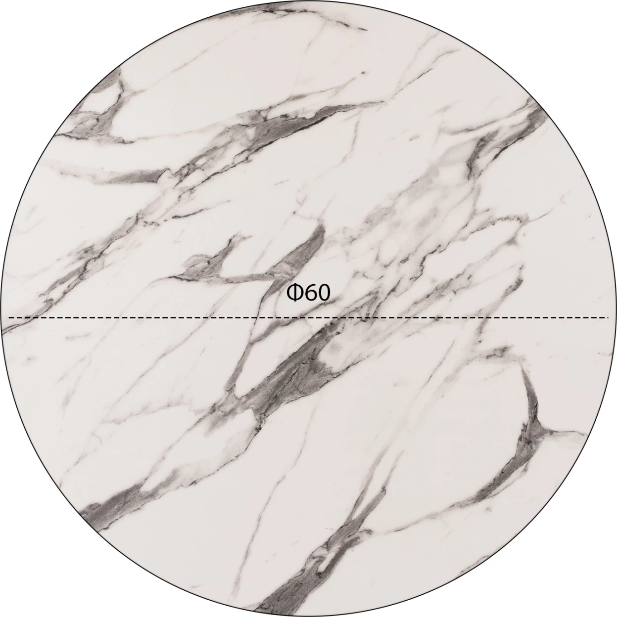 Površina mize HPL FH5841.11 marmor bela-siva Φ60 cm debelina 12mm