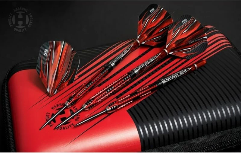 Športne dart puščice Harrows, unisex, črno-rdeče