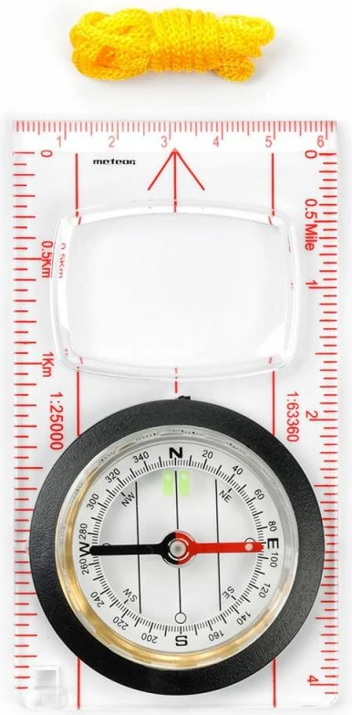 Kompas z ravnilom Meteor 71007, za moške, ženske in otroke