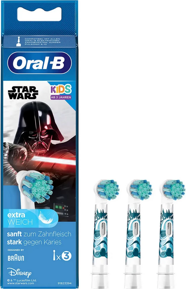 Sonična glava zobne ščetke Oral-B 404309, ekstra mehka, set 3x, bela