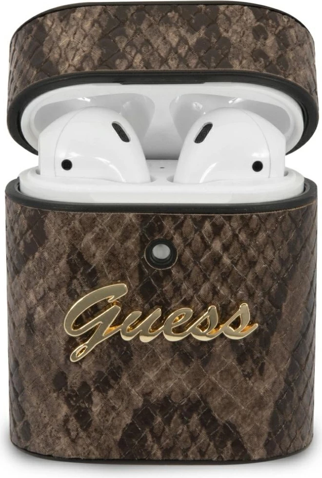 Ovitek za AirPods 1/2, Python Collection, rjav — Guess GUACA2PUSNSMLBR