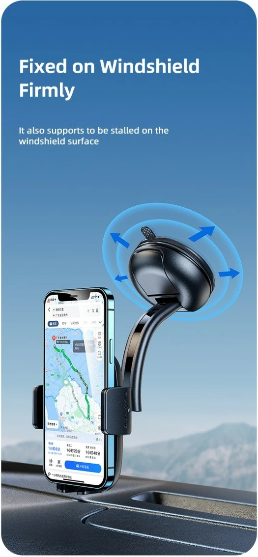 Držalo za telefon za avto USAMS US-ZJ063, črno