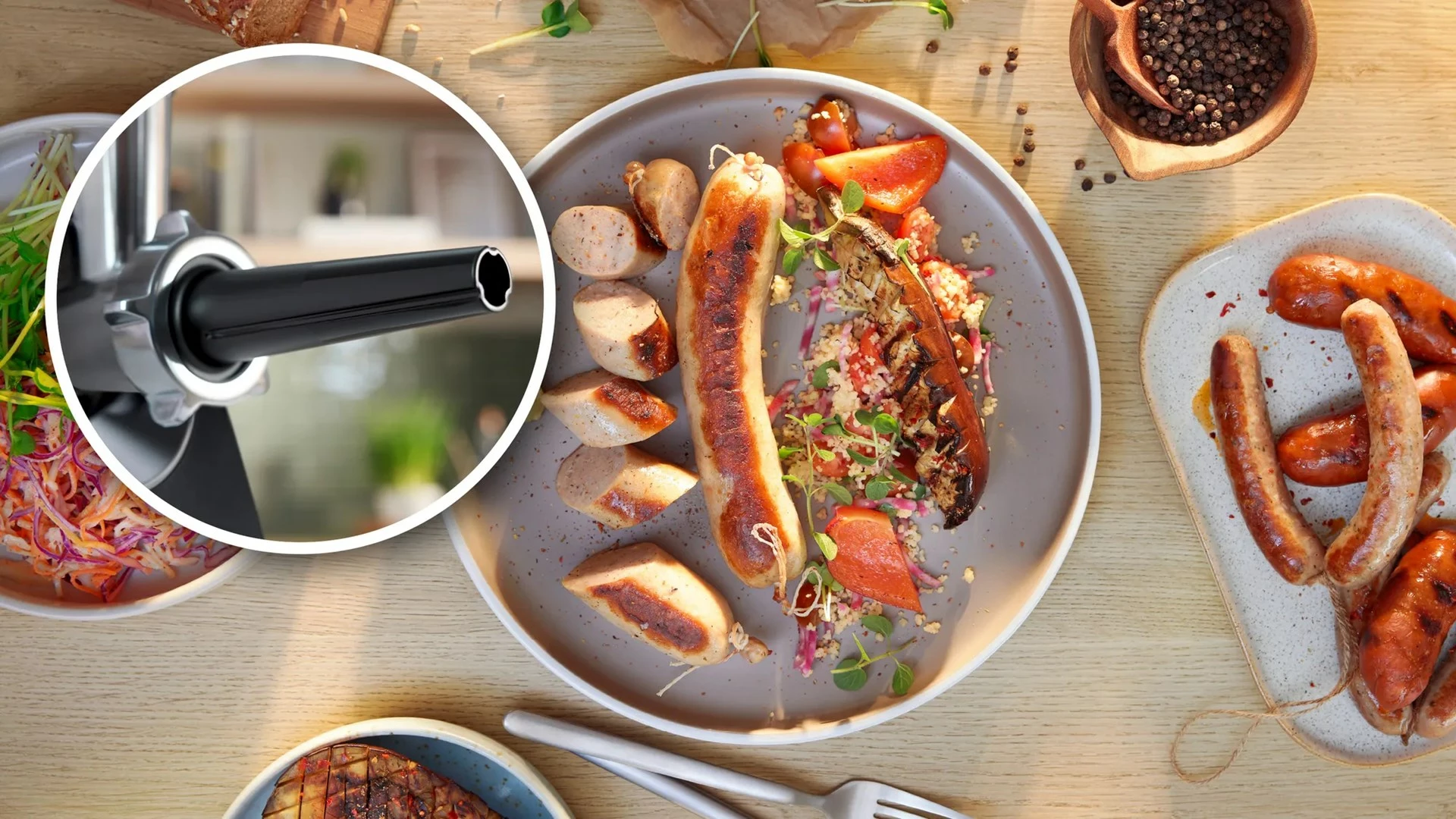 Mlin za meso, električni Bosch Serie 4 MFWS450B, 500 W, črn, z dodatki