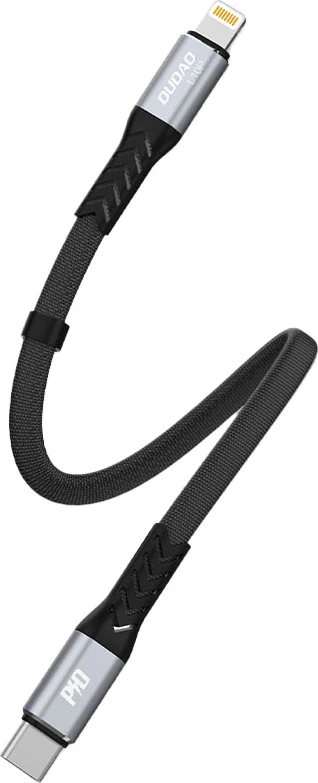 Kabel USB-C na Lightning za hitro polnjenje Dudao L10P, 0,23 m, PD 20W, črn