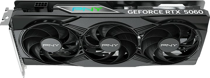 Grafična kartica PNY RTX 5060 8GB GDDR7, 3 ventilatorji, črna