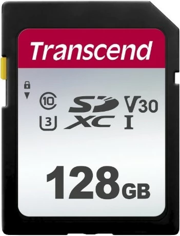 SDXC kartica 128GB Transcend 300S, Class 10, UHS-I U3, V30, črna