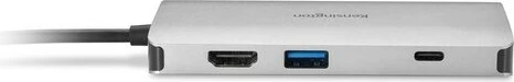 USB-C hub Kensington UH1400p, 85W, črn, srebrn