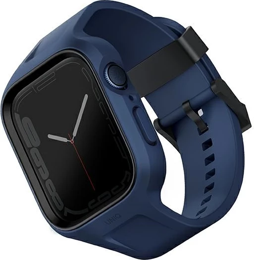 Trak z zaščitnim ovitkom UNIQ Monos za Apple Watch 44/45 mm, moder, komplet 2-v-1
