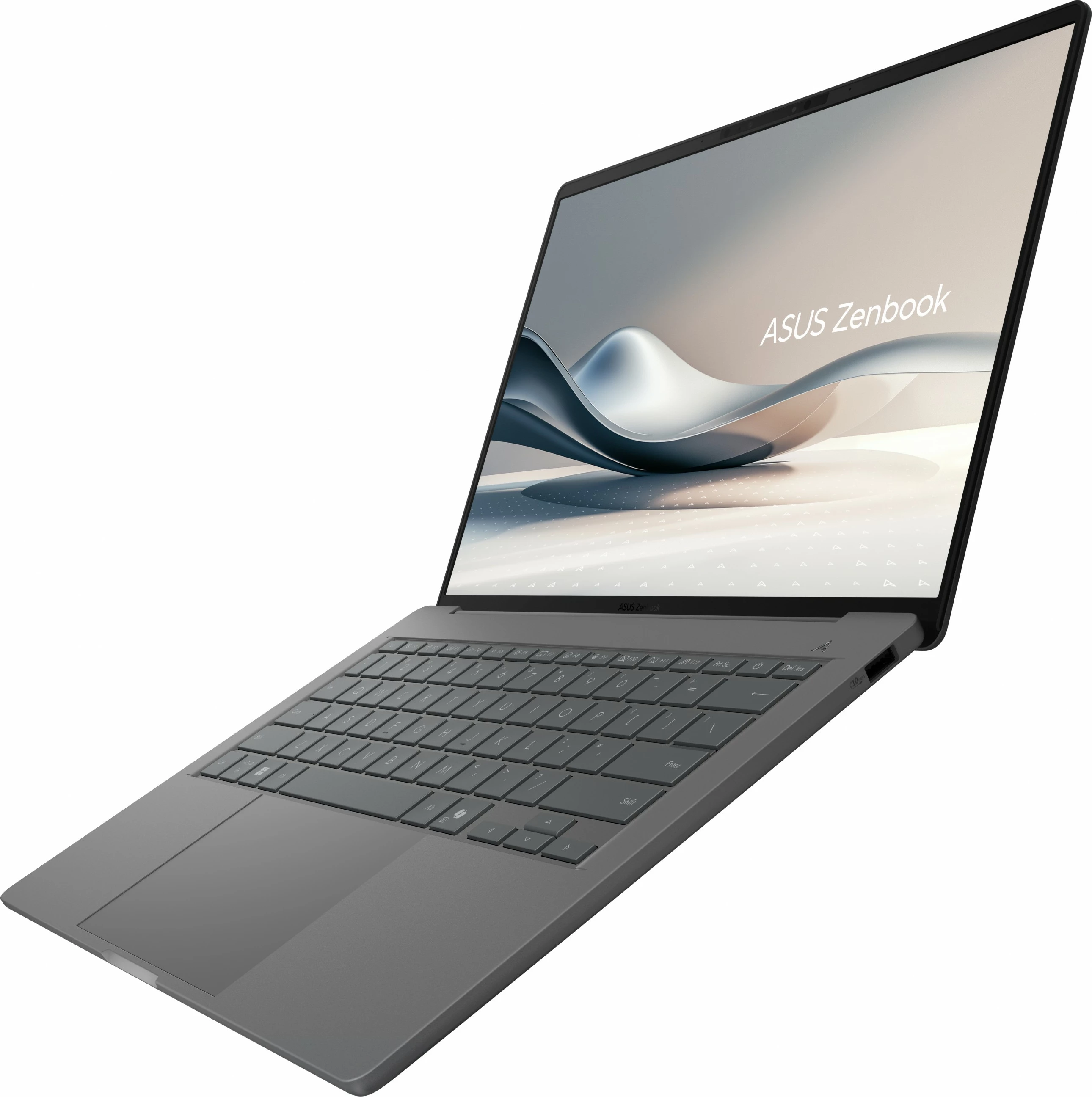 Ultra lahek prenosnik ASUS Zenbook A14 Snapdragon X Elite, 32 GB RAM, 1 TB SSD, Windows 11, siv