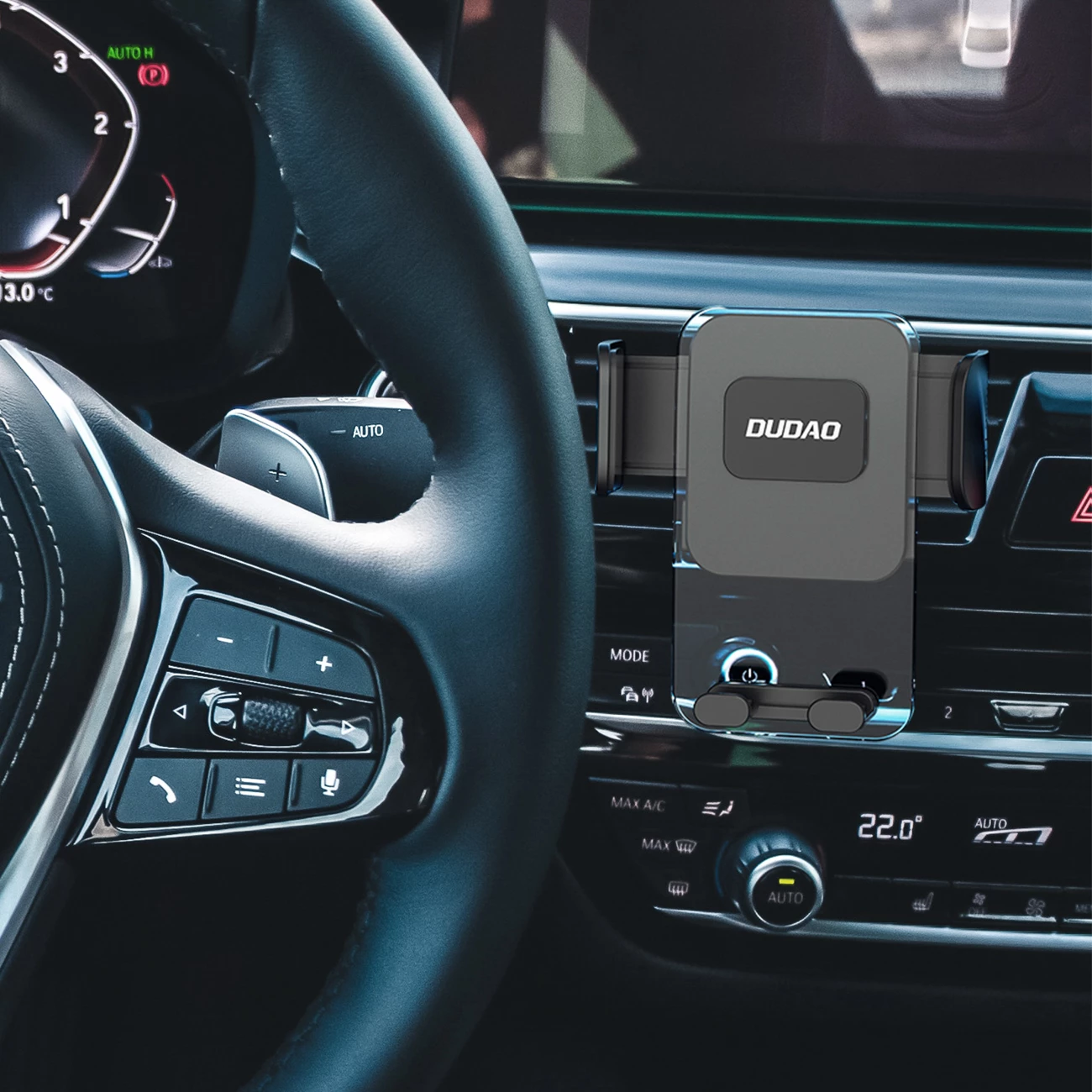 Gravitacijski nosilec za telefon Dudao F8Max, za avto, črn