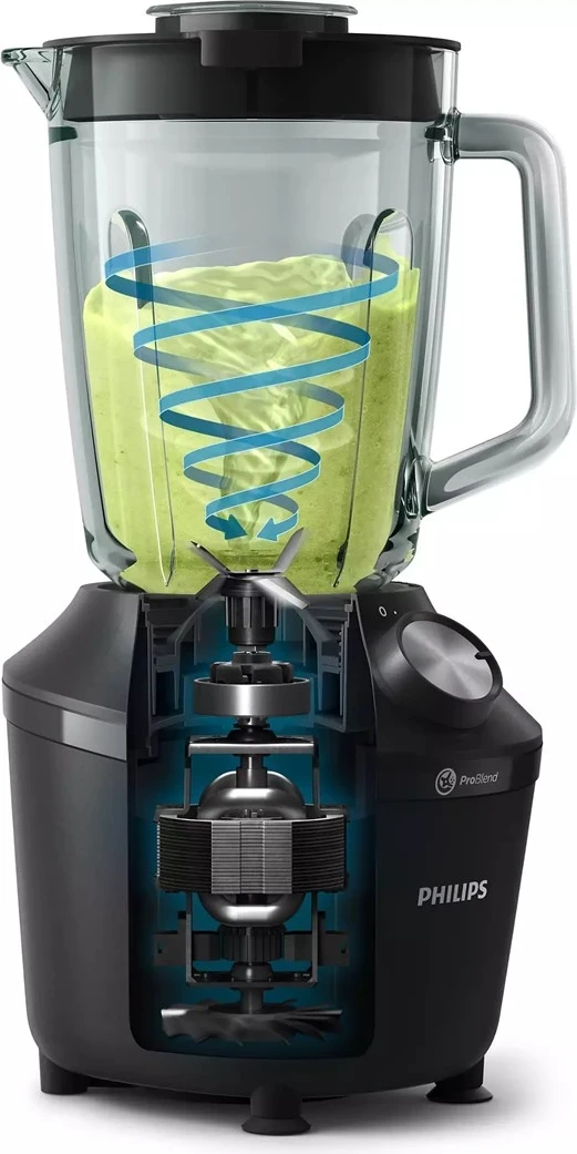 Mešalnik ProBlend Crush Tech Philips 3000 series HR2291/01, 600 W, 2 L, črn