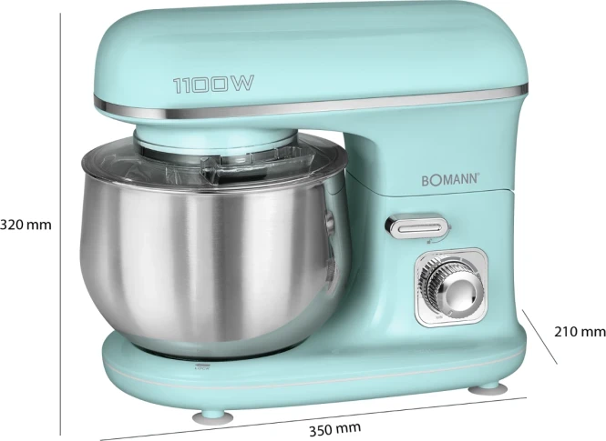 Procesor hrane 1100 W, 5 L, mente, Bomann KM 6030 CB