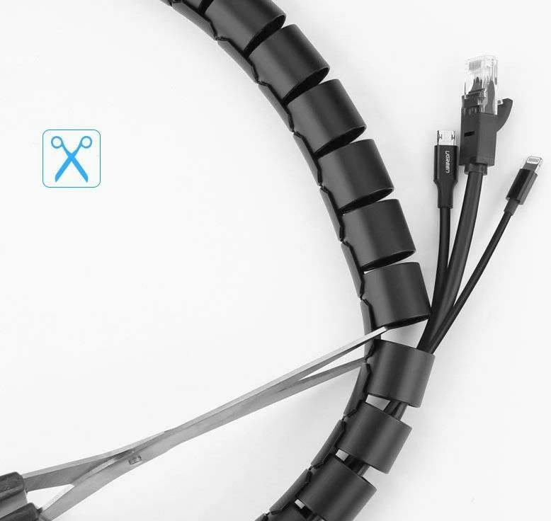 Ovitek za kable UGREEN LP121, 1,5 m, 25 mm, črn