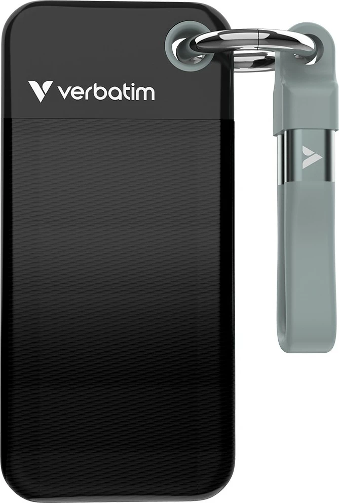 Prenosni SSD Verbatim Pocket 2TB, USB 3.2 Gen 2, črno/siv