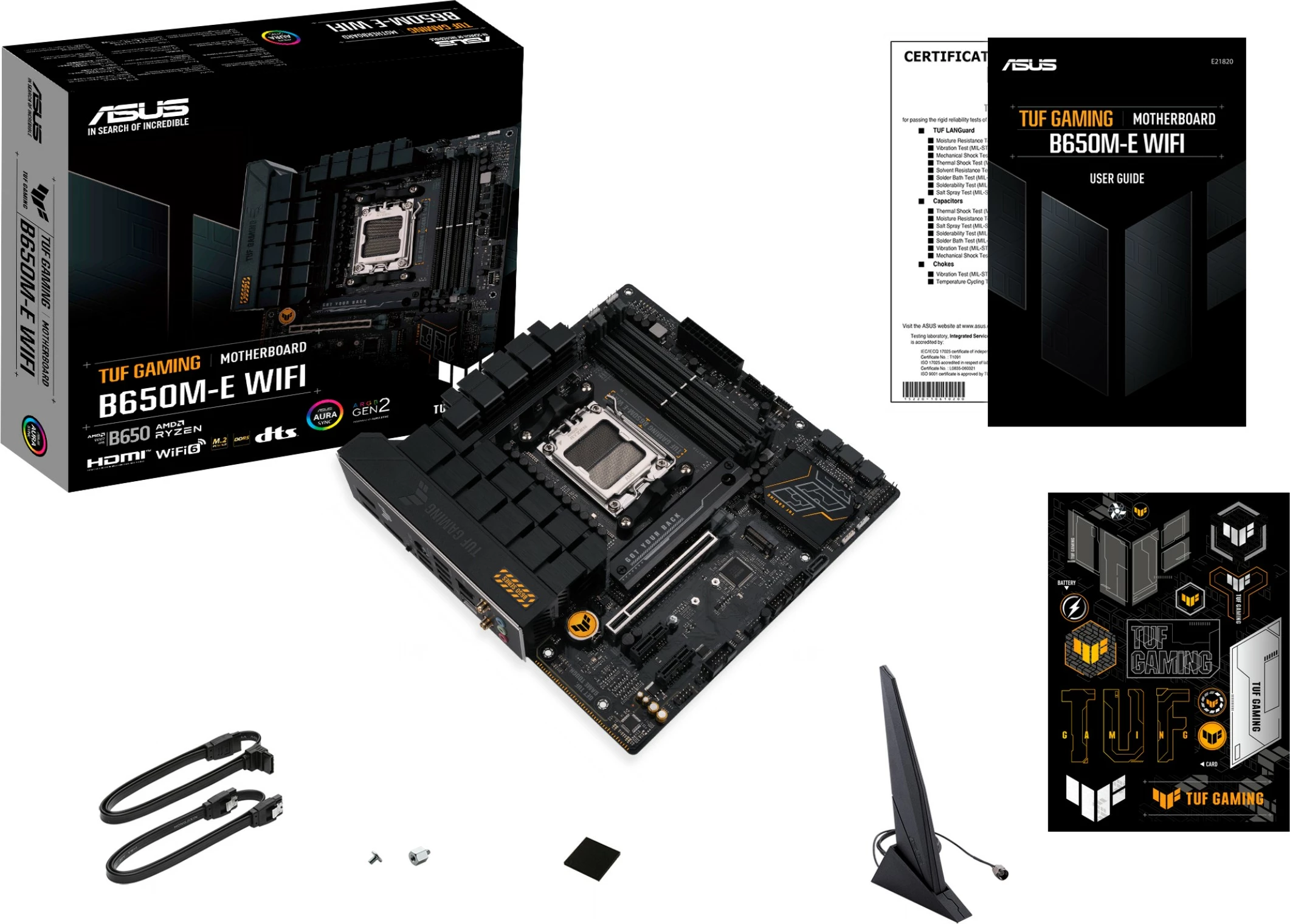 Plošča ASUS TUF GAMING B650M-E WIFI, AMD, Socket AM5, DDR5, 128 GB, črna