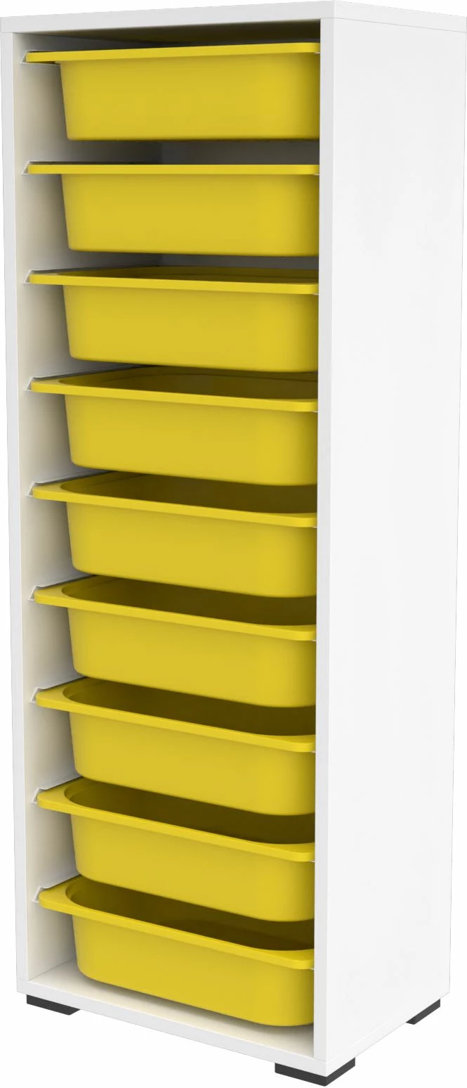 Večfunkcijska omarica Hanah Home, Zola 9N, bela-rumena